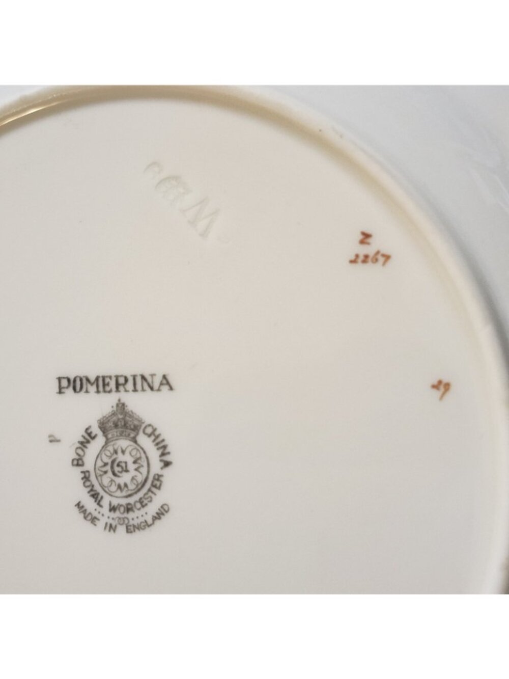 5- Royal Worcester 8" Lunch Plates Pomerina - Rare Print - Pink Floral Vintage - Picture 4 of 6